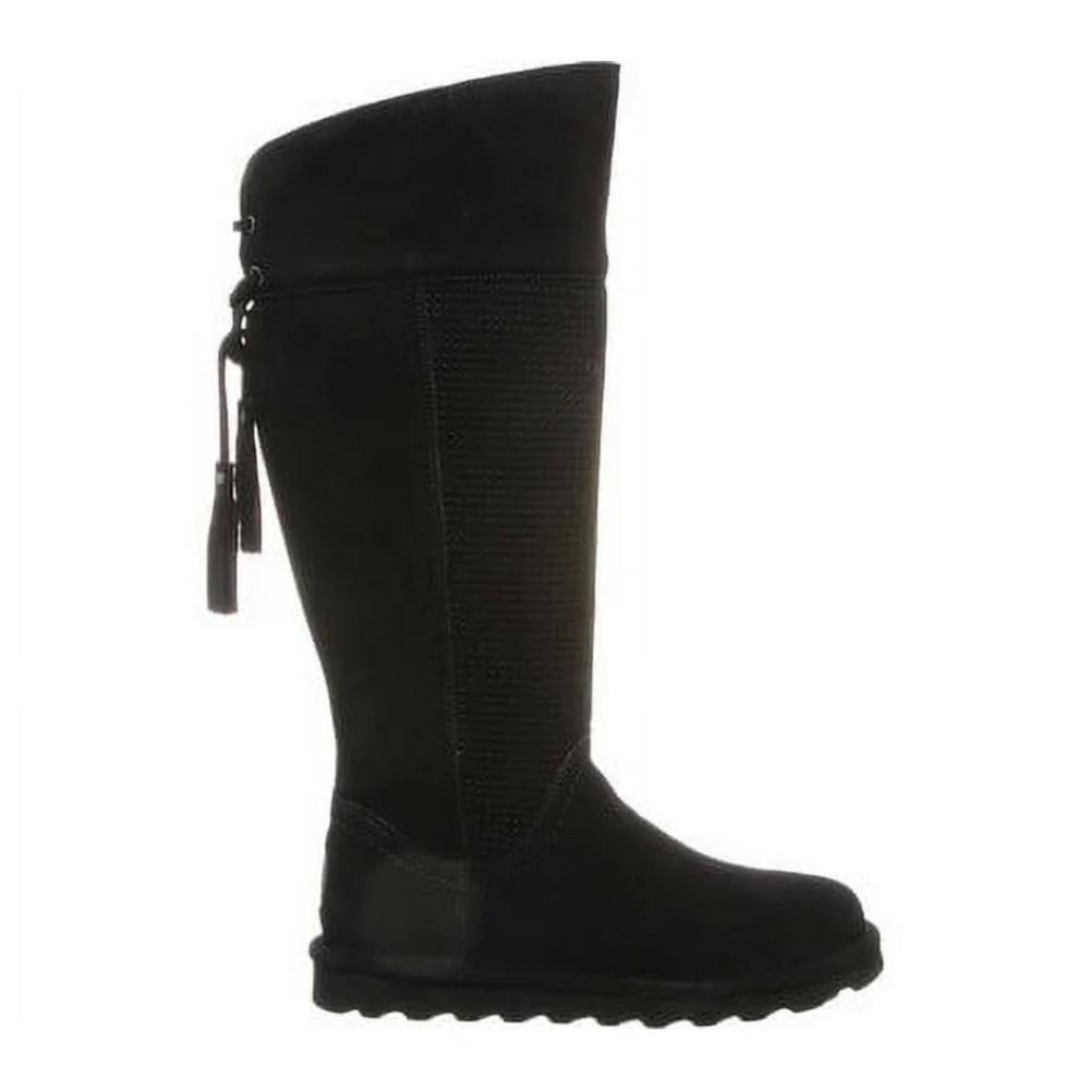 BearPaw Women’s Tracy Black Over the Knee Leather Boots size 8